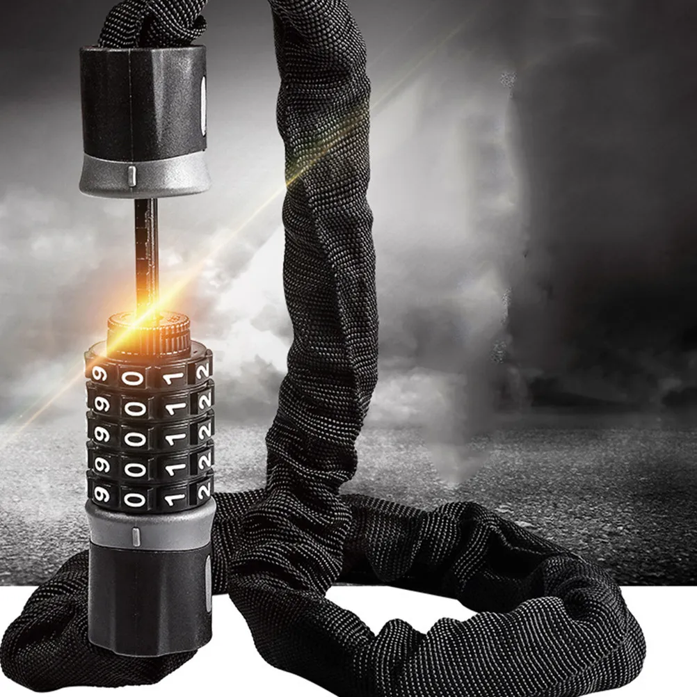 

1pc 5-Digit Password Bike Thickened Alloy Steel Security Lock For Mountain Bicycle Motorcycle Durable Coded Padlock Cycling Lock