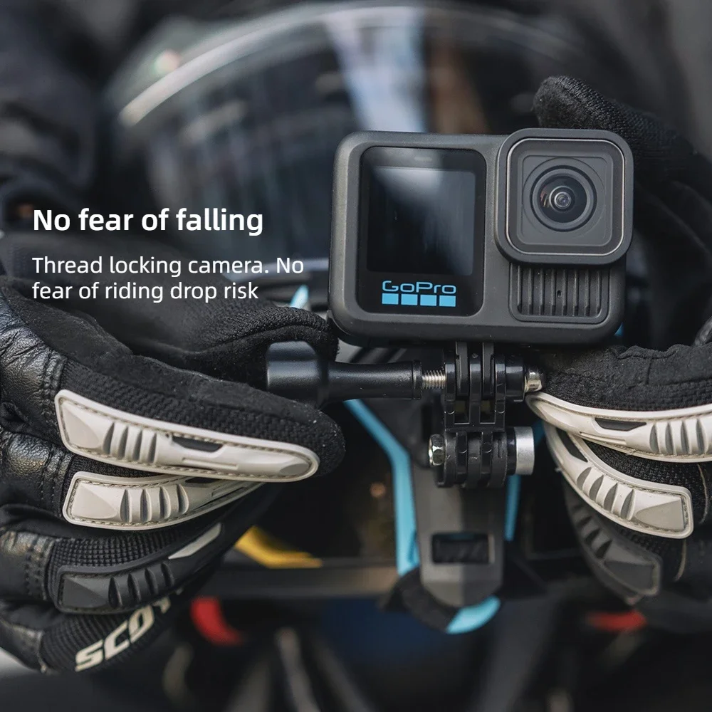 Braket Rahang Helm untuk DJI Action 5pro 4 3 GoPro 13/12/11 Insta360 Aksesori Kamera Olahraga Menembak Tetap untuk Berkendara Sepeda Motor
