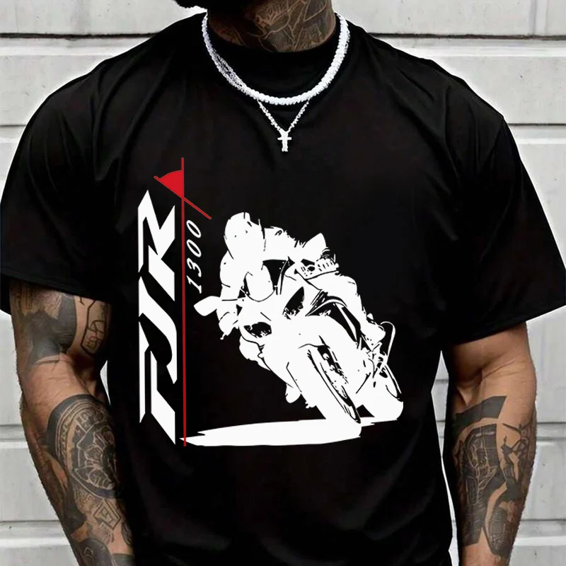 

New 2026 FJR 1300 Motorcycle For Riding T-Shirt For Riders Men's And Women's Fashion Casual Round Neck Tshirt Tee 2026
