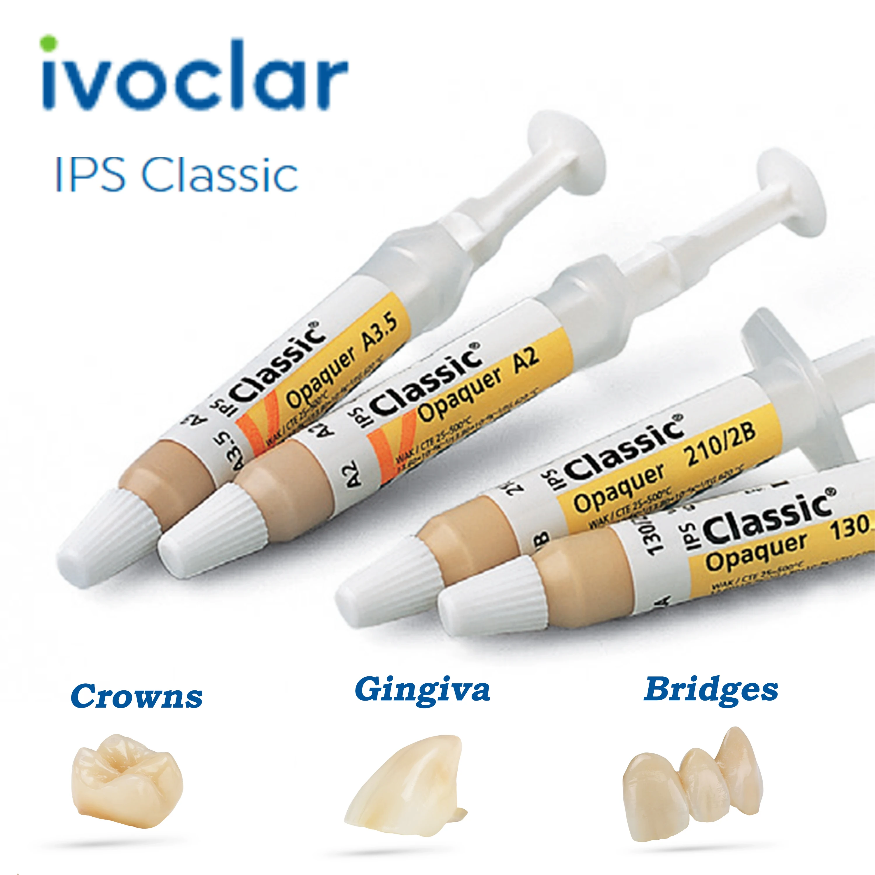 1 Stück Ivoclar Vivadent IPS Classic V Opaquer Paste 3g Spritze A1-D4 Dentallabor Metall-Keramik Opakes Material