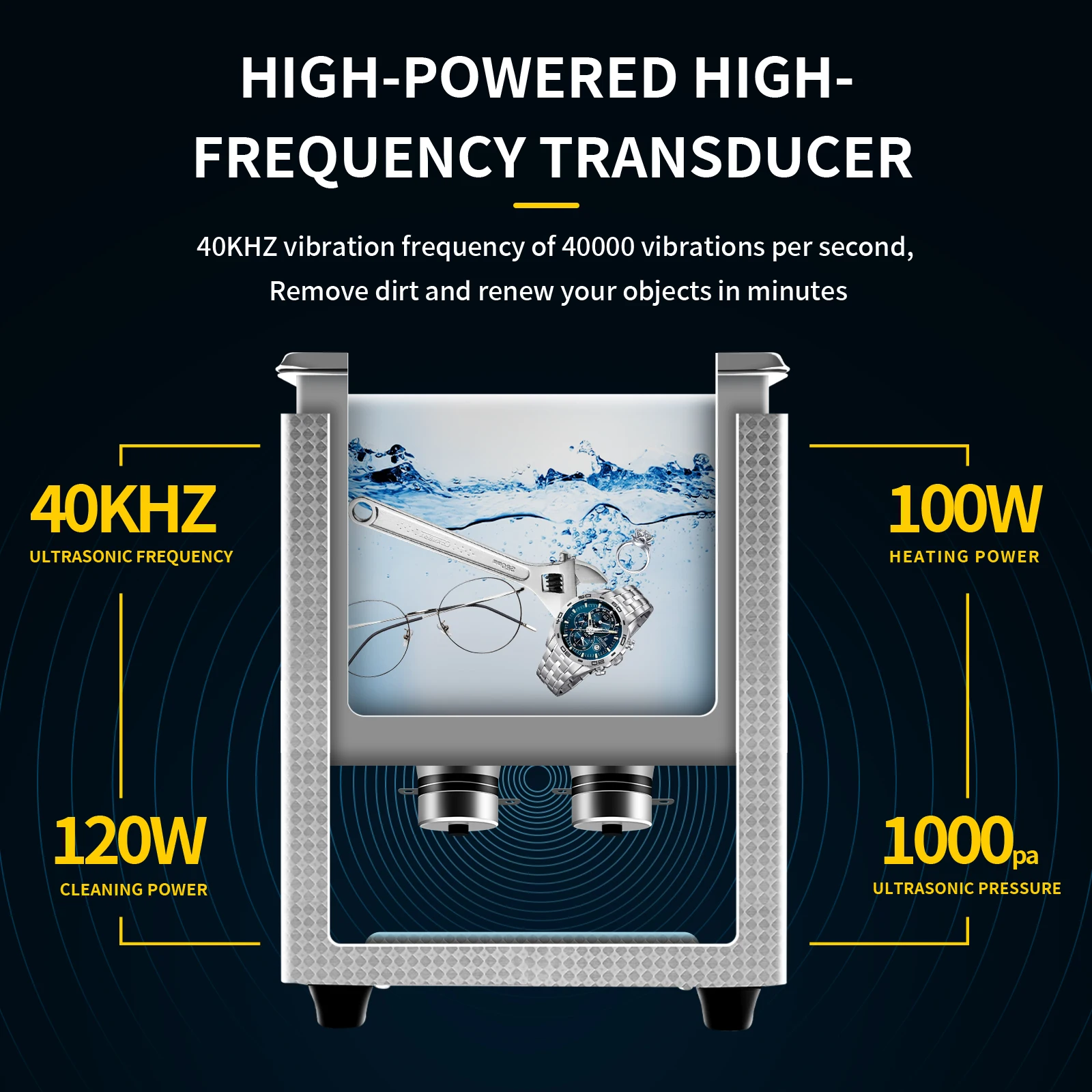 Pulitore ad ultrasuoni digitale ACMESONIC 3L 40kHz con timer SUS 304 in acciaio inossidabile per strumenti per uso in laboratorio di gioielli