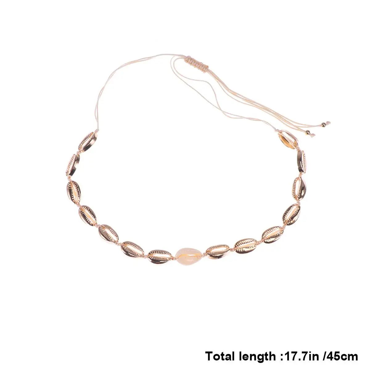 

2Pcs Shell Necklace Bracelet Alloy Chain Chocker Durable Women Necklaces Gifts for Birthday Wedding Valentine Day