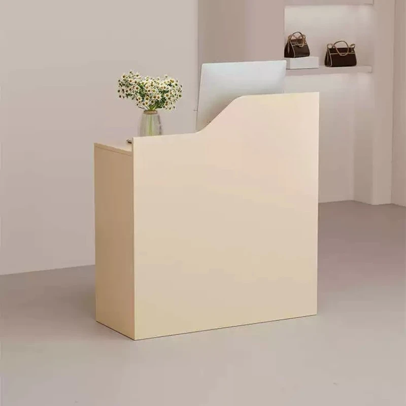 Unique Small Reception Desks Modern Minimalist Design Company Reception Desks Simple Aesthetic Mostrador Commercial Furniture