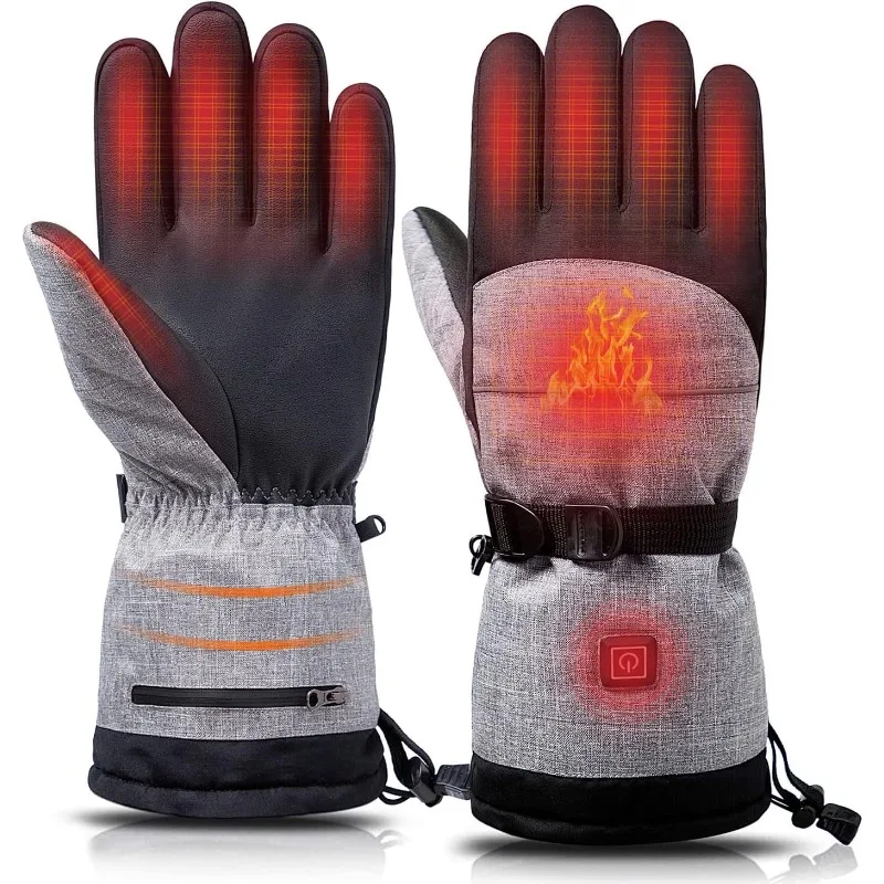 Winter Heating Gloves Touch Screen Rechargeable Hand Warmer Electric Thermal Gloves Waterproof Snowboard Cycling MotoSki Outdoor