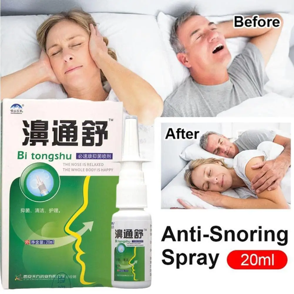 1/2/3/4PCS 20ml Xueshan Baicaotang Bi Tong Shu Bi Su Ning Spray Bi Shu Shuang Spray Nasal Stuck and Comfortable Nose Soothing