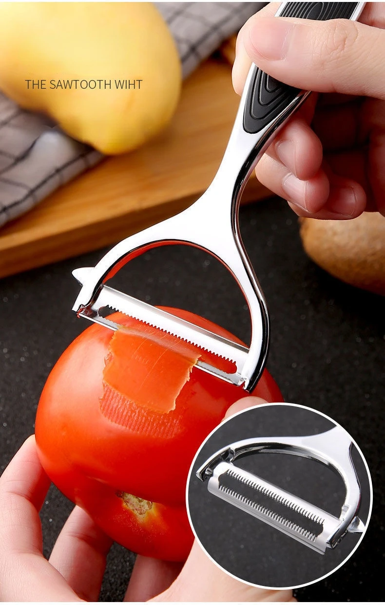 1PC Edelstahl Gemüse Schäler Kartoffel Schäler Multi-funktion Karotte Reibe Obst Werkzeuge Küche Zubehör Küche Pelador – Detail 15