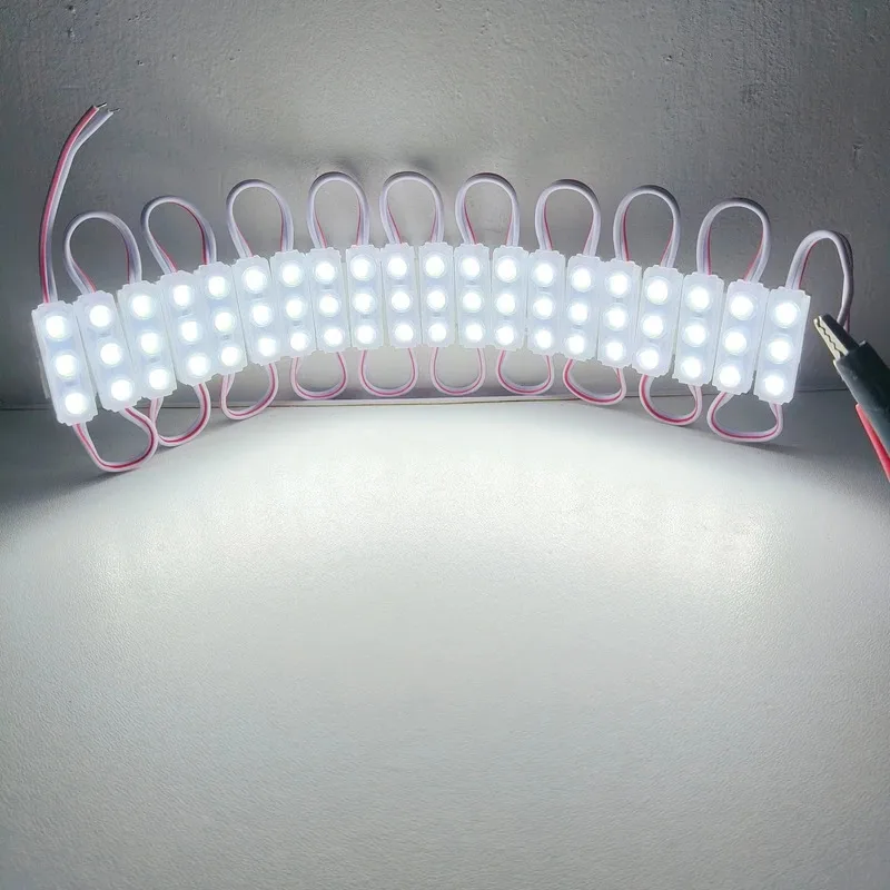 20pcs mini size 30*10mm DC12V 1.2W 2835 LED injection module Waterproof IP65 Strip Backlight Shop Banner Car Decoration