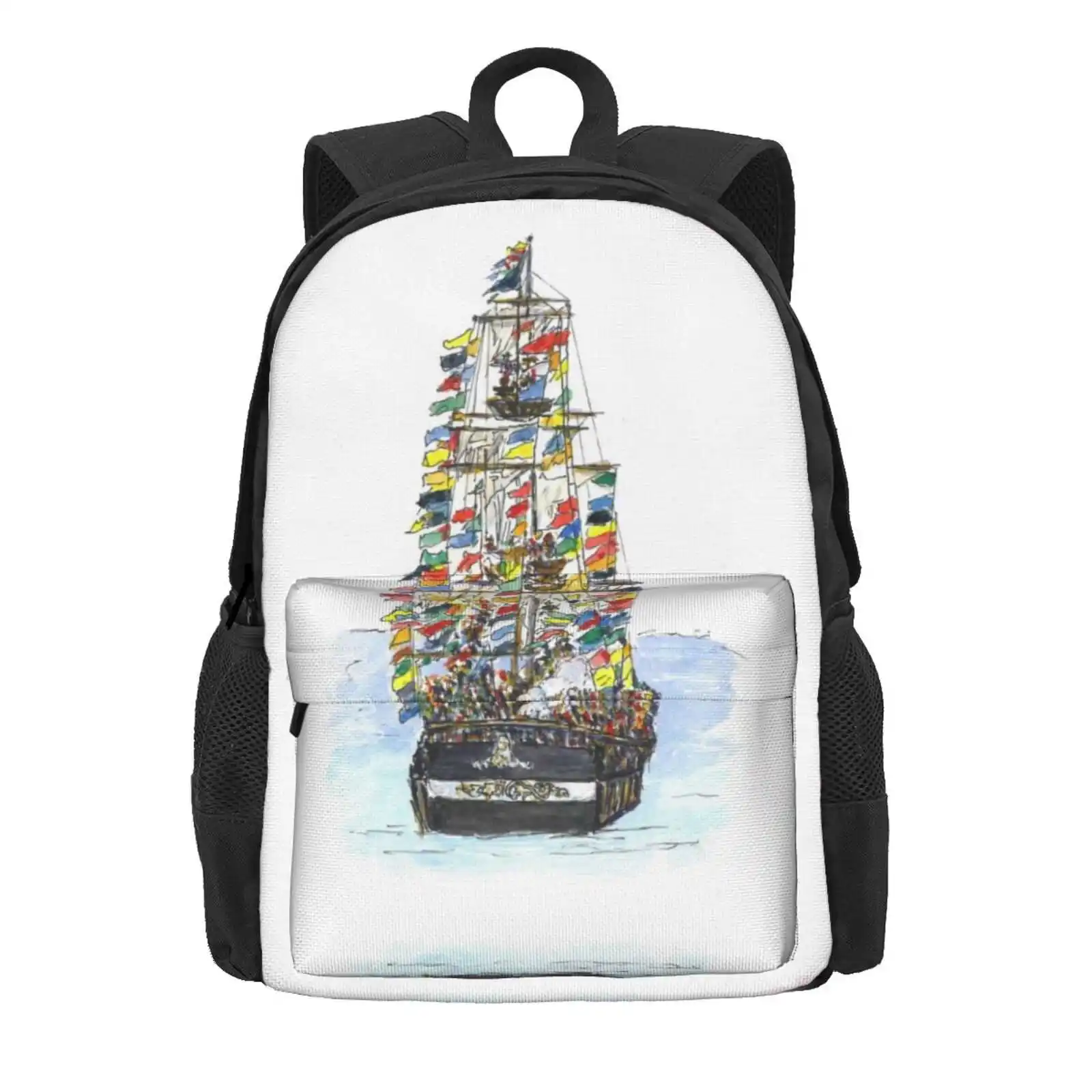 Gasparilla Pirate Festival, Tampa Hot Sale Schoolbag Backpack Fashion Bags Historic Buildings Tampa Landmarks Urban Sketches