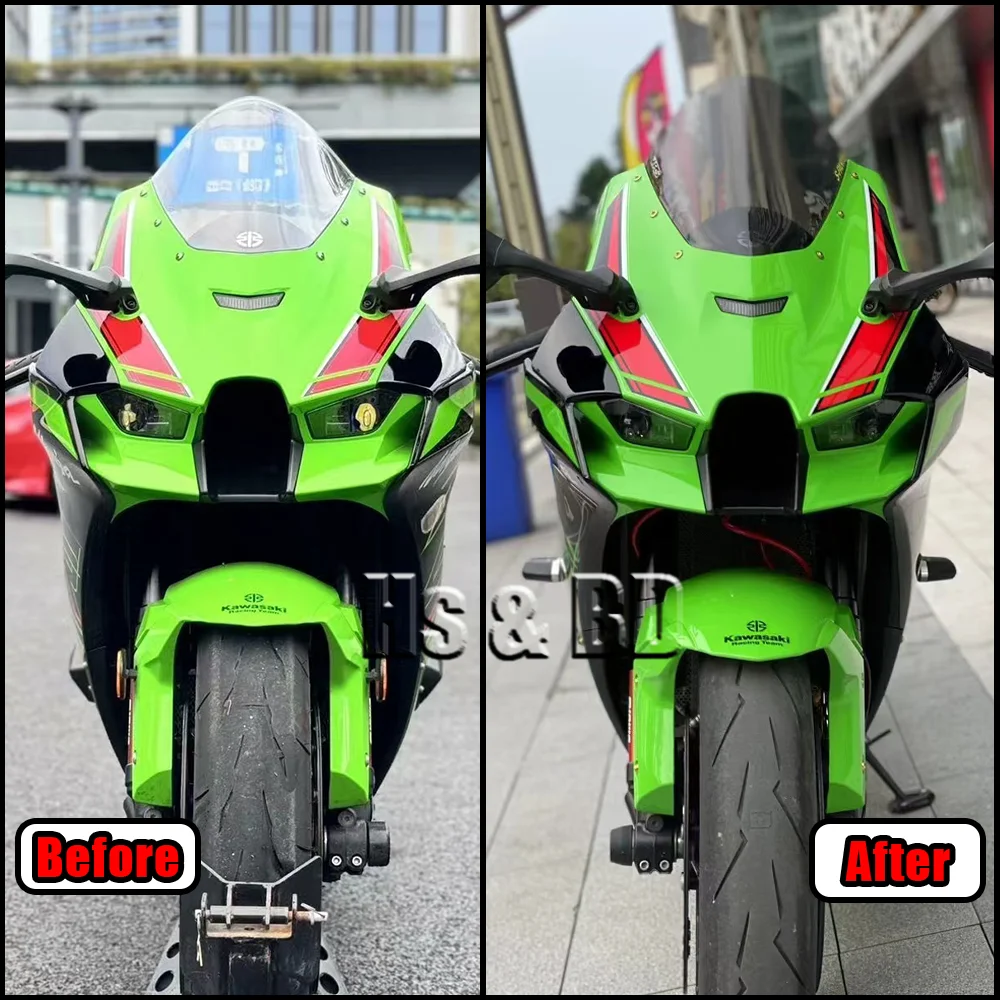 Motorcycle Windshield For KAWASAKI ZX-10R ZX10R Windscreen Heighten Windshield Enlarge Wind Spoiler Cover Fairing WR S Racing