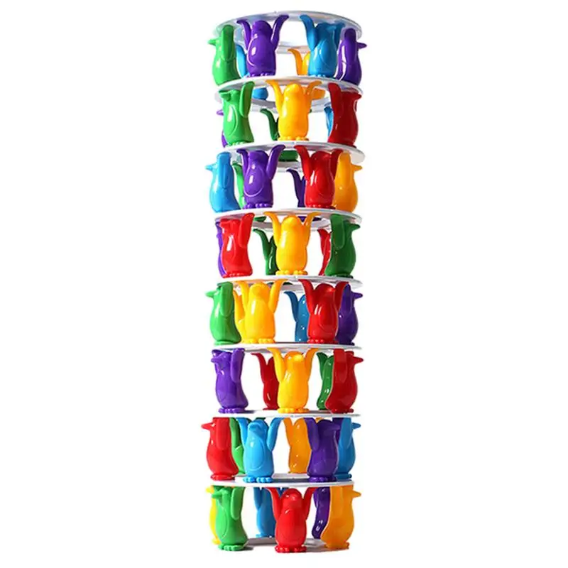 Penguin Balance Game Innovative Penguin Stacking Tower Fine Motor Skills Learning Games Educational Balancing Activities Toy For