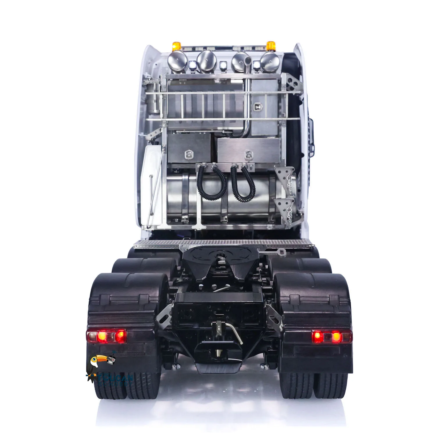 RTR LESU 8X8 RC 1/14 Tractor Truck Metal Chassis 4 Axles Remote Control Car Model Smoking Unit Lights Sounds Toy THZH1537