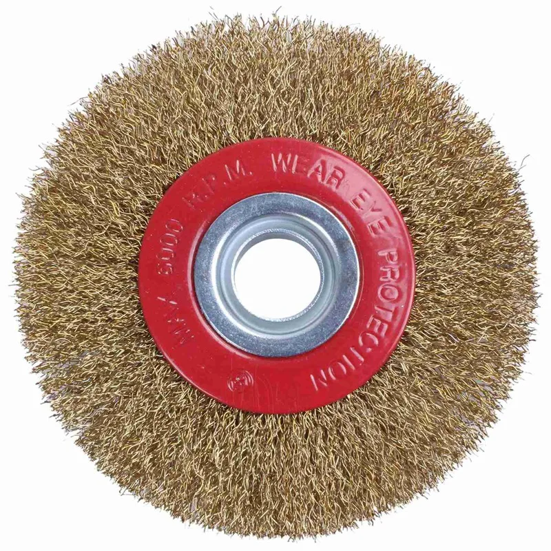 

2X Wire Brush Wheel For Bench Grinder Polish + Reducers Adaptor Rings,5Inch 125Mm