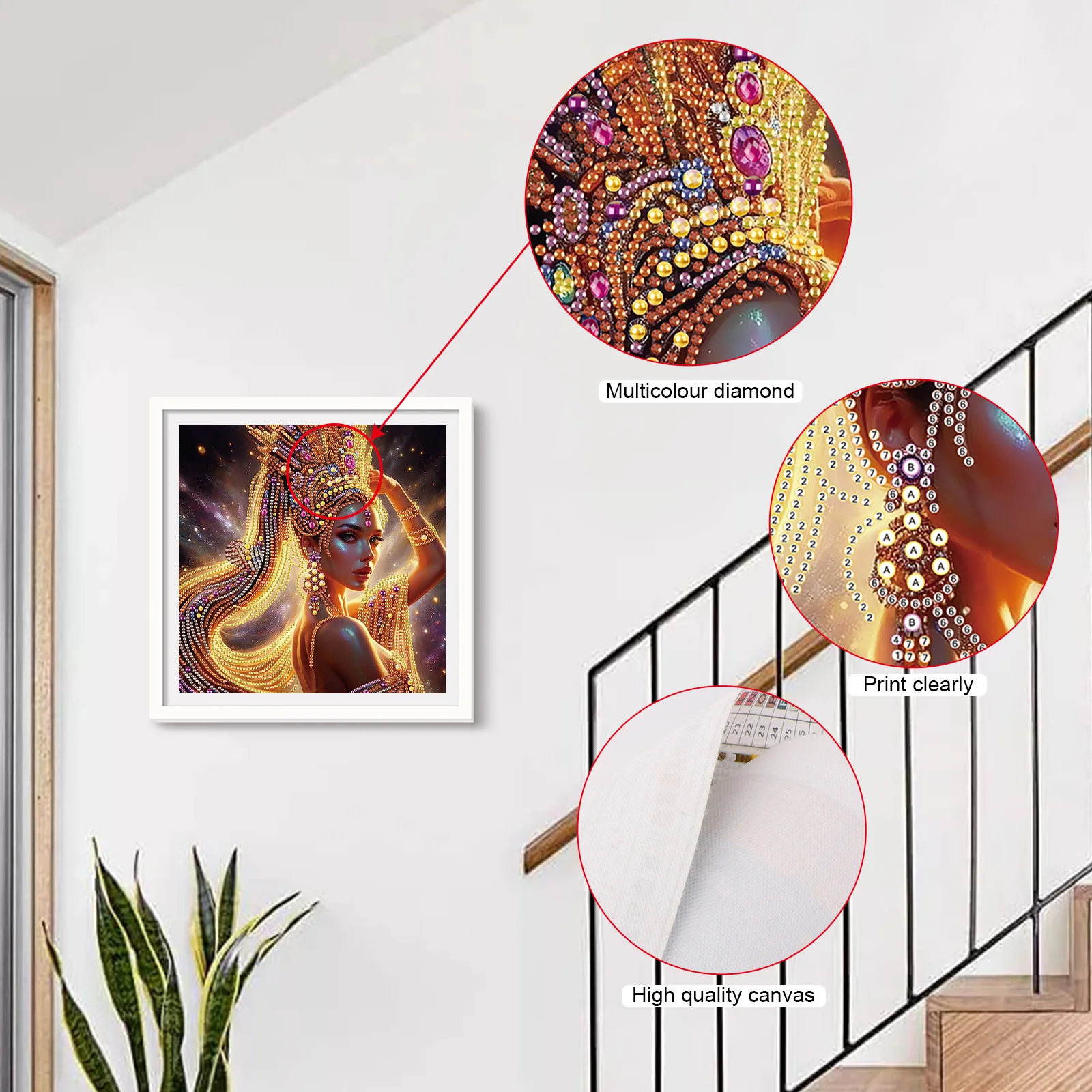 Special Shape Diamond Art Kits for Beginners and Adults,Beautiful Woman Diamond Art Painting Kits for Home Wall Decoration Gift view 6