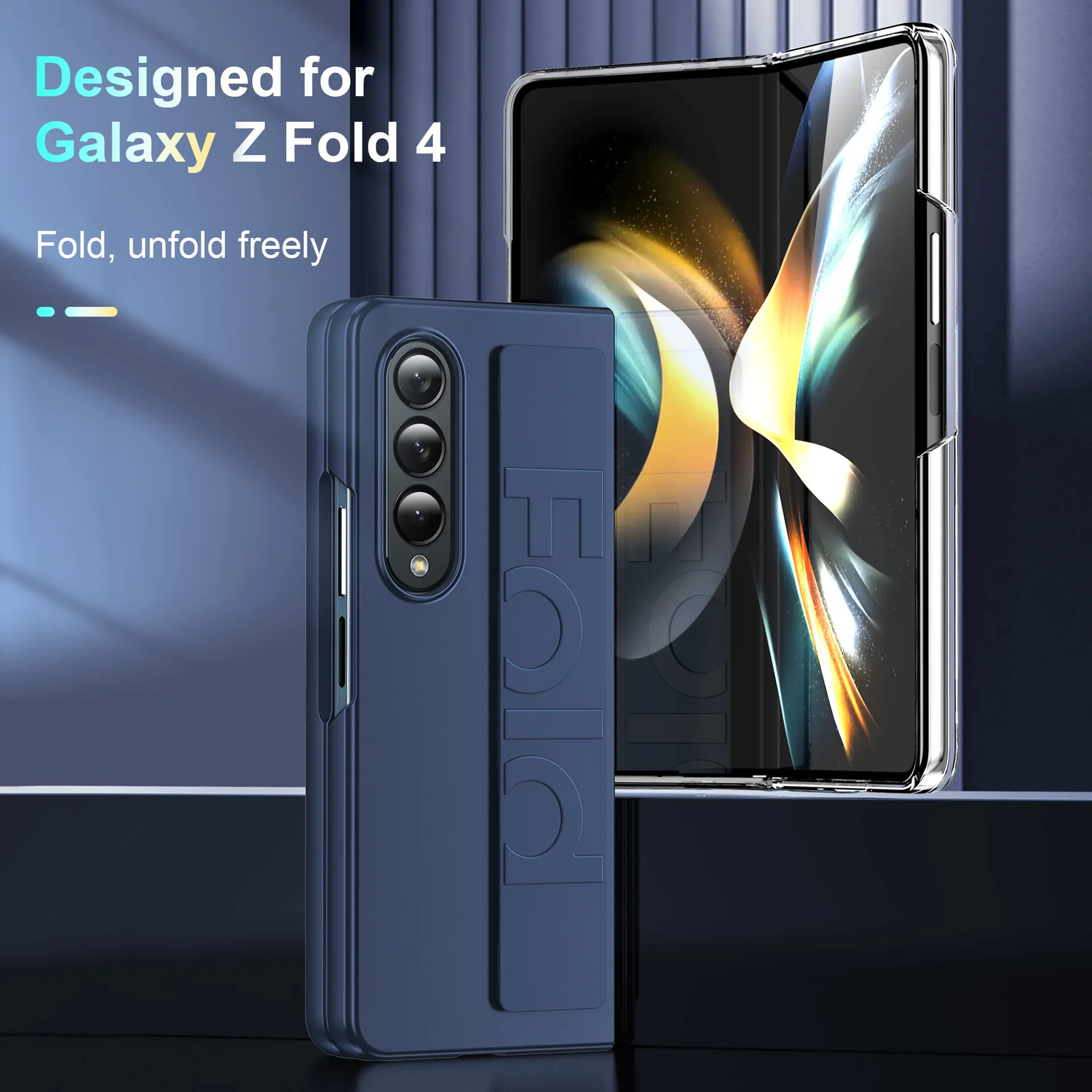 Applicable to Samsung Z fold8 ultra mobile phone case elastic wristband integrated flip fold7/fold 6 anti-drop protective case