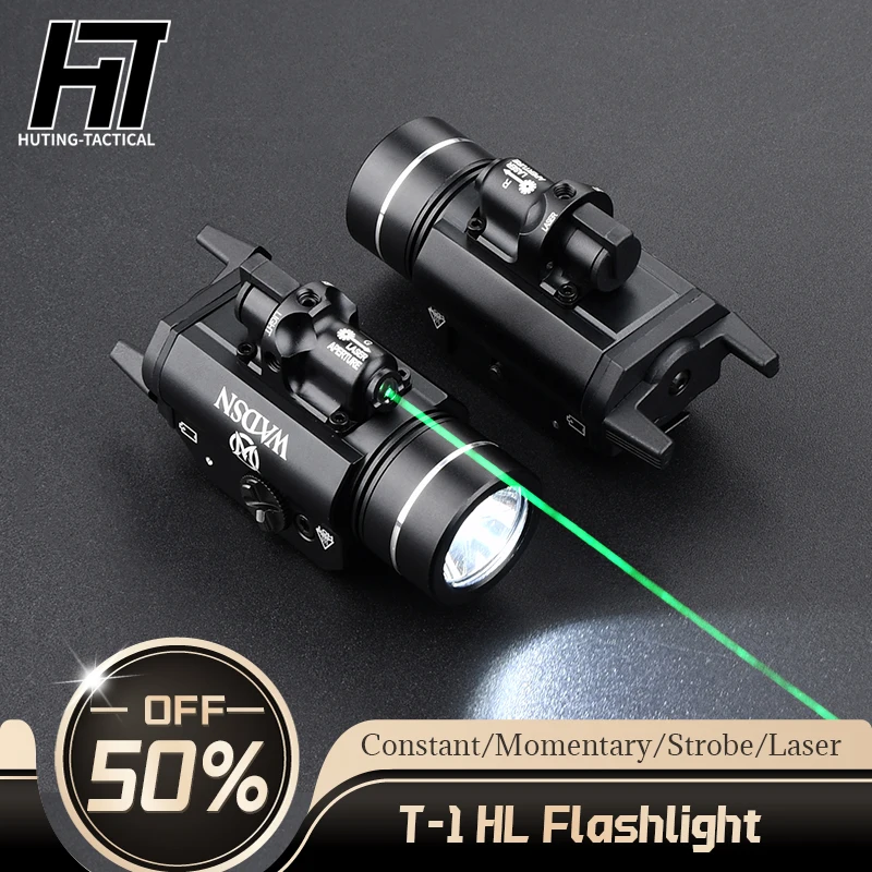 

WADSN Tactic TR-1 HL Red Green Laser White Light Metal Hanging Flashlight Pistol For Hunting Scout Light LED Airsoft Glock 17 18