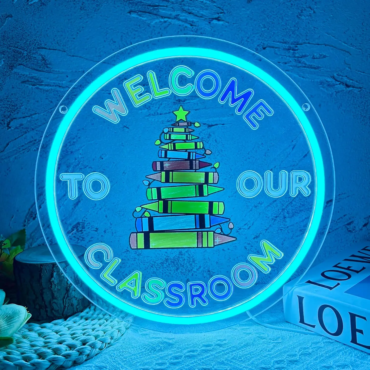 Welcome To Our Classroom Neon Sign, Inspiring Classroom LED Neon Light  Education Themed Decor,Learning Space Playroom Light
