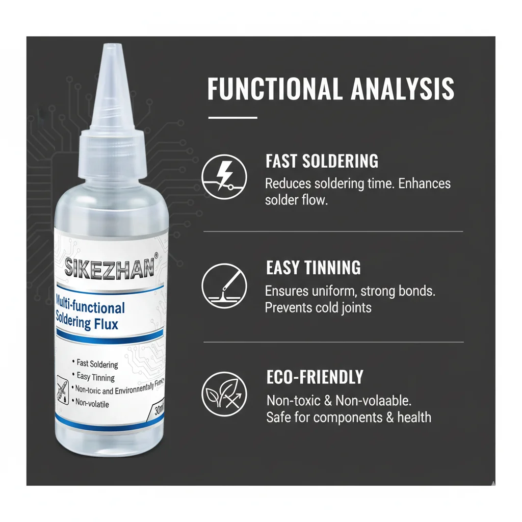 30ml Multi-Functional Soldering Flux for PCB SMD BGA Repair, No-Clean Non-Corrosive Welding Aid for Electronics Rework & DIY