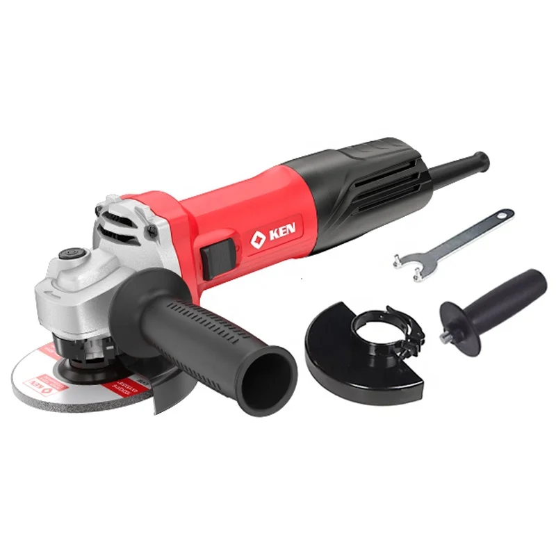 China Industrial 100mm Angle Grinder Electric Power Source Grinding Machine With Read Color