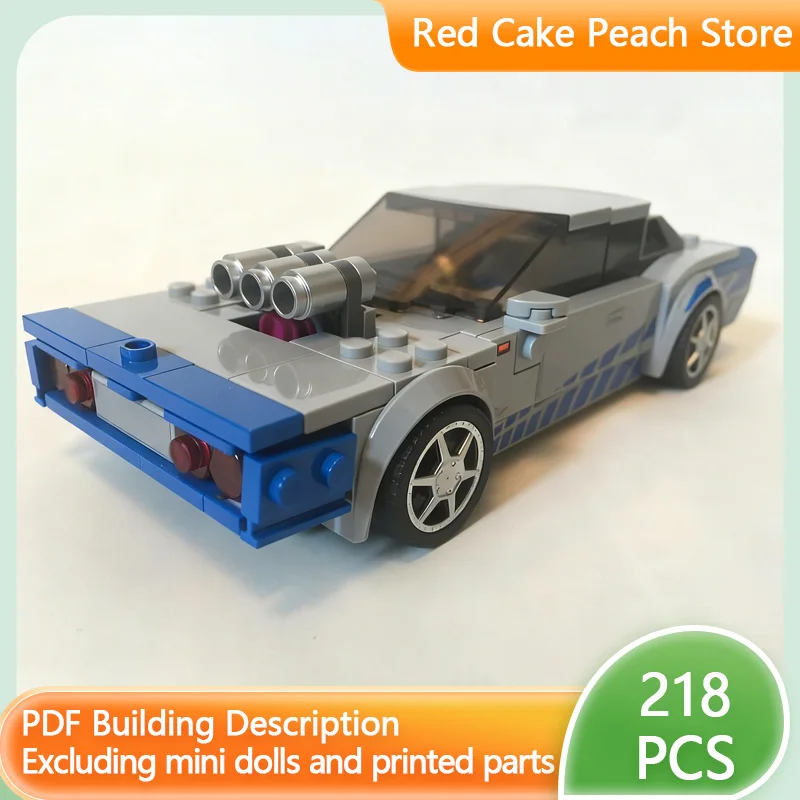 

Speed Racing Car Model MOC Building Bricks Modified Muscle Car Modular Technology Children Holiday Gifts Assemble Toys Suit