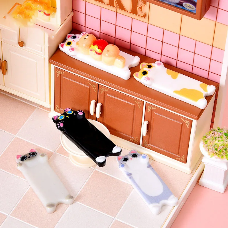 10pcs Gantungan Kunci Resin Bentuk Kucing Kartun untuk DIY Aksesoris Perhiasan Buatan Tangan, Stiker Kulkas, Dekorasi Casing Ponsel