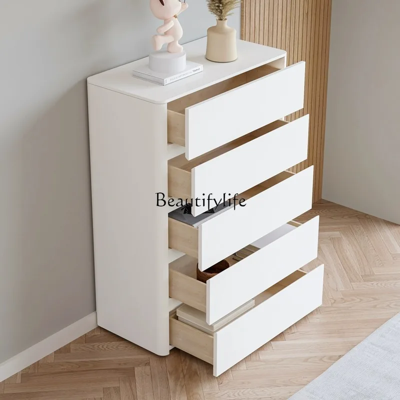 *Lemari laci dicat kayu solid berwarna putih