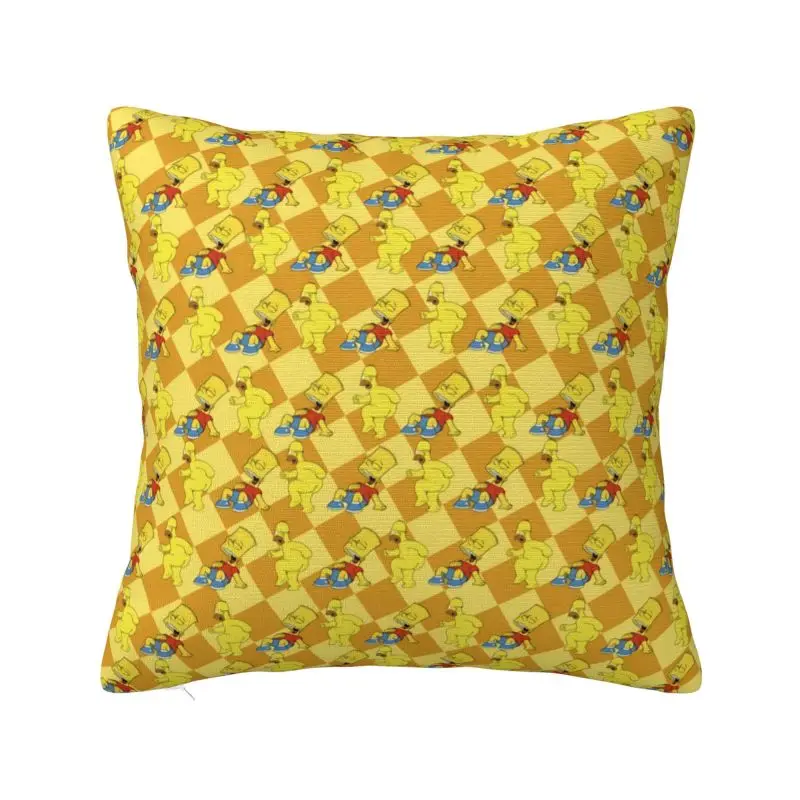 Custom The Simpsons Homer Marge Cushion Cover 45x45cm Velvet Luxury Pillow Cases