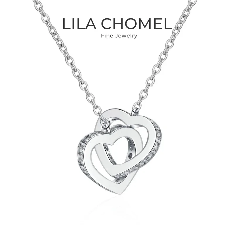 

Women Valentine's Day 18K White Rose Gold Girl Friend Necklaces 0.48CT Moissanite Diamond PT950 Platinum Daughter Birthday Gift