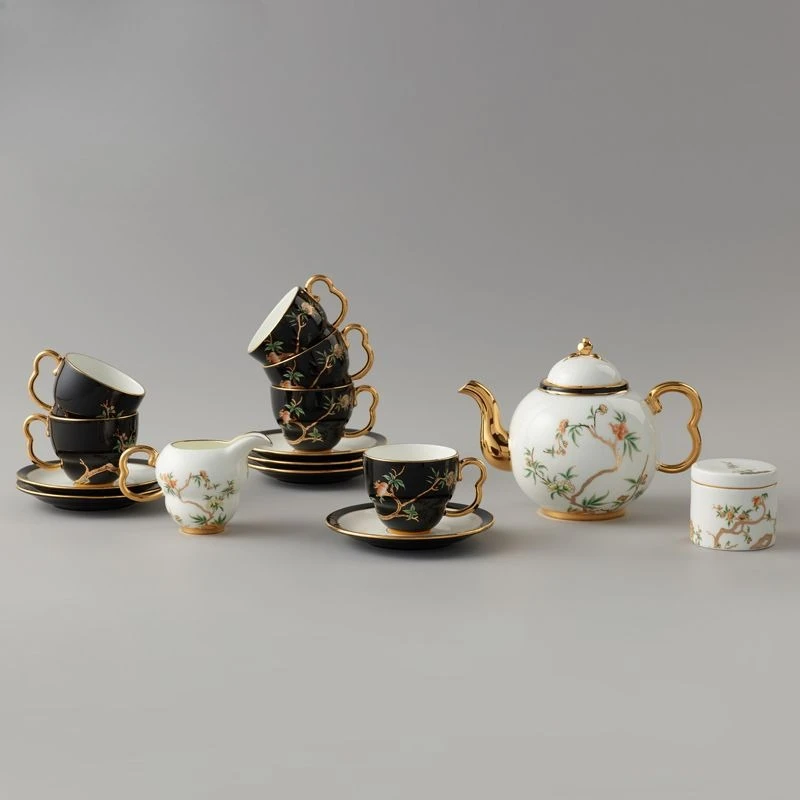 17 head coffee set 750ml light luxury afternoon tea cup saucer ceramic tea set
