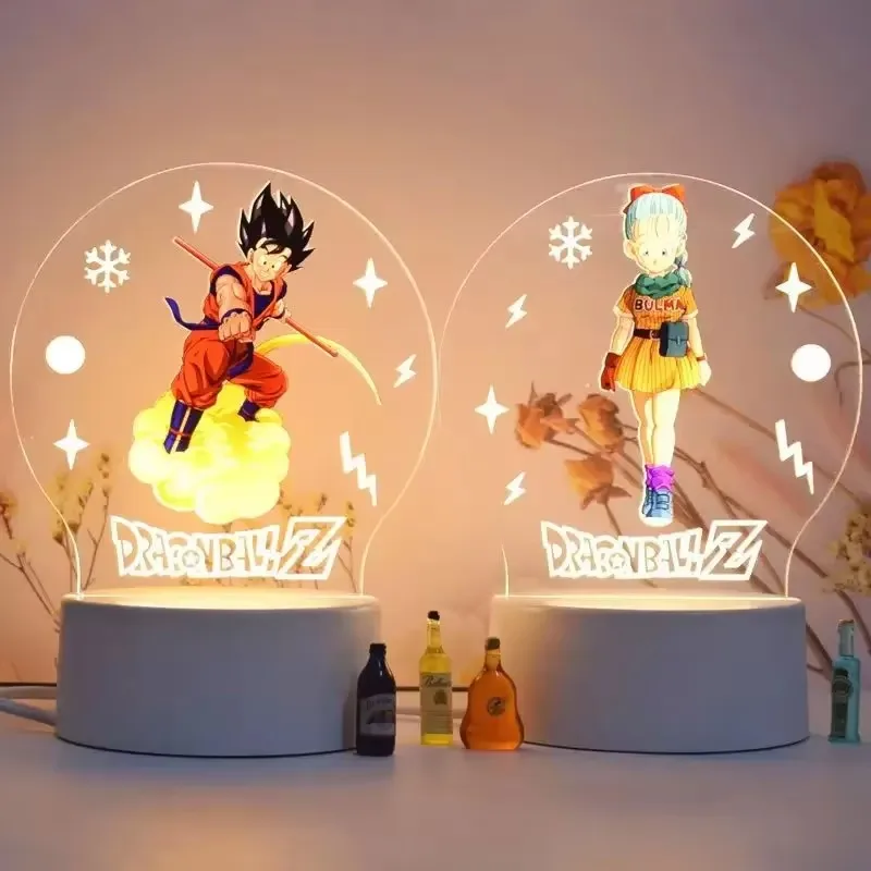 2024 Dragon Ball night light animation peripheral figures 3D ornaments Goku cartoon stand table lamp men women birthday gifts