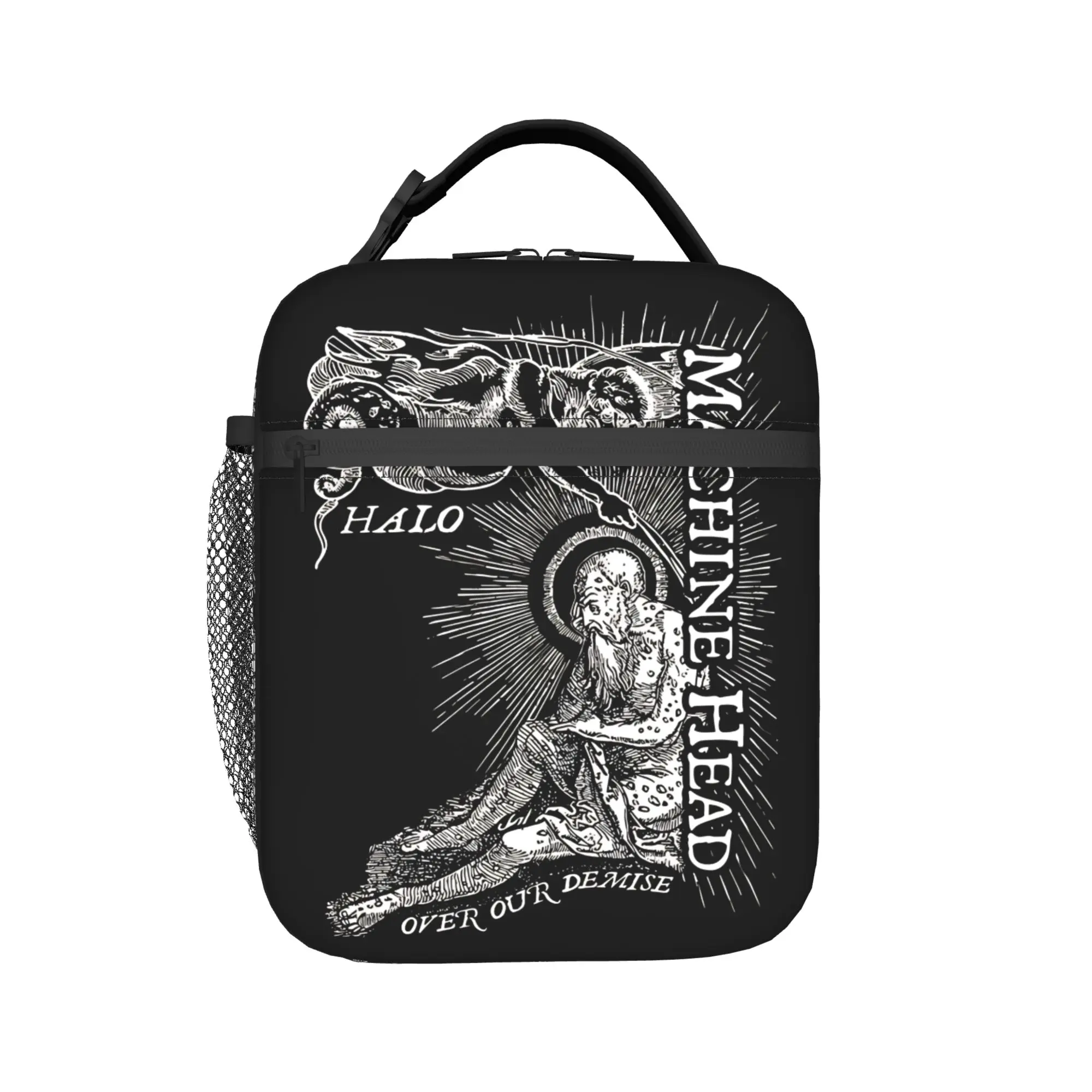Machine Head Lunch Bag  Travel Lunch Box For Adult Vintage Custom Thermal Tote Handbags Waterproof Convenient Cooler Bag