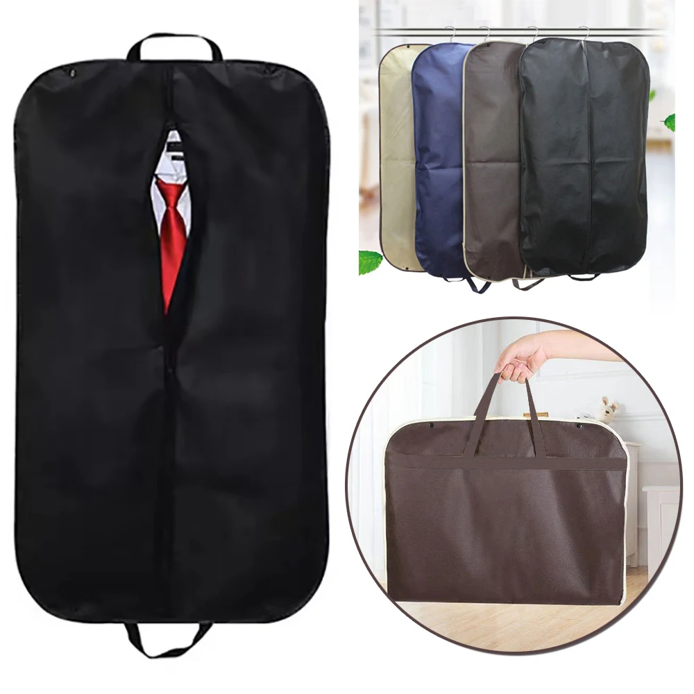 Clothes Hanging Dust Cover Home Dress Cover Suit Coat Storage Bag Garment Bags Organizer Wardrobe Hanging Clothing Organizers