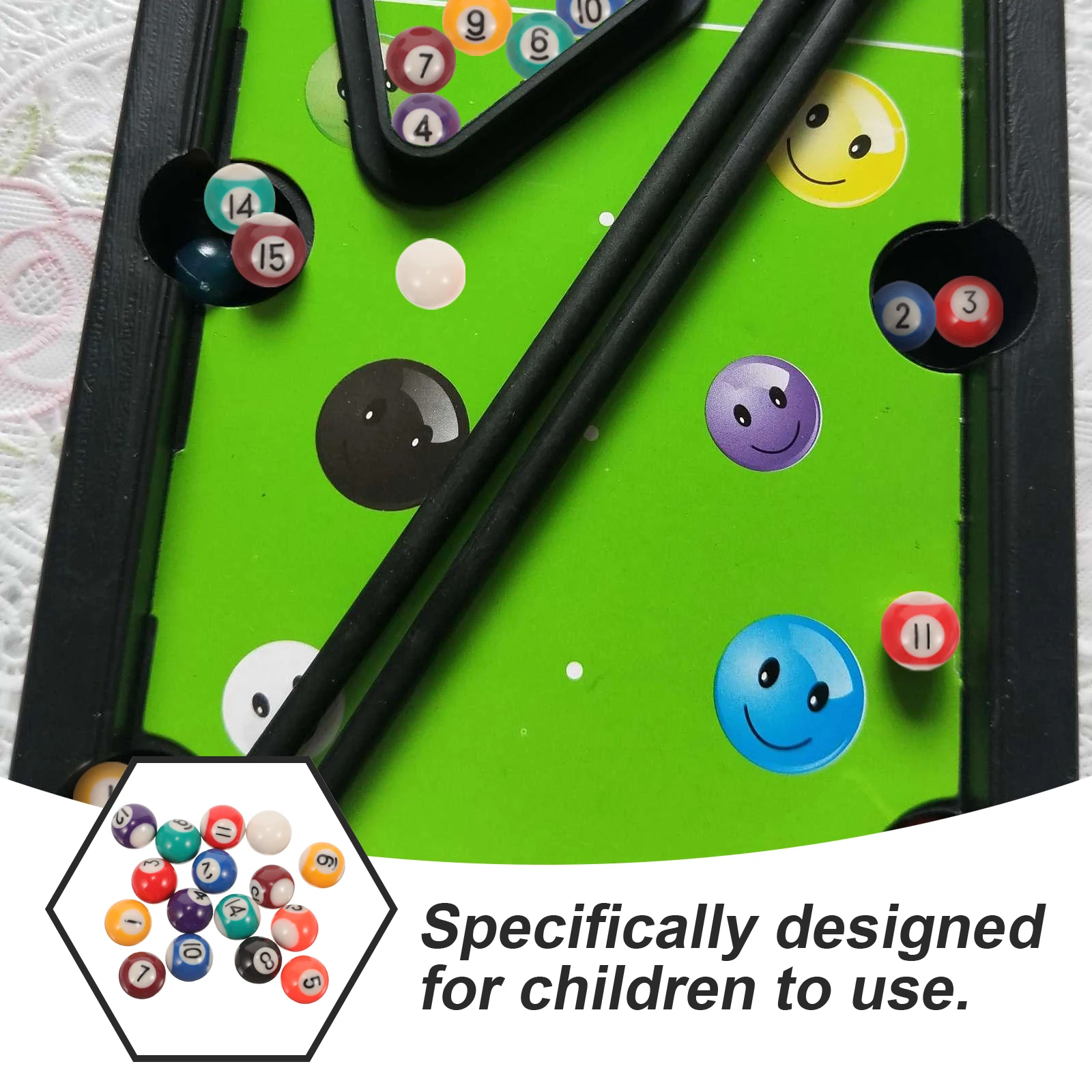 

Children Billiard Set 25MM Wear Resistant Pool Ball For Billiard Pool Balls for Kids Training Game Room Sports Gifts