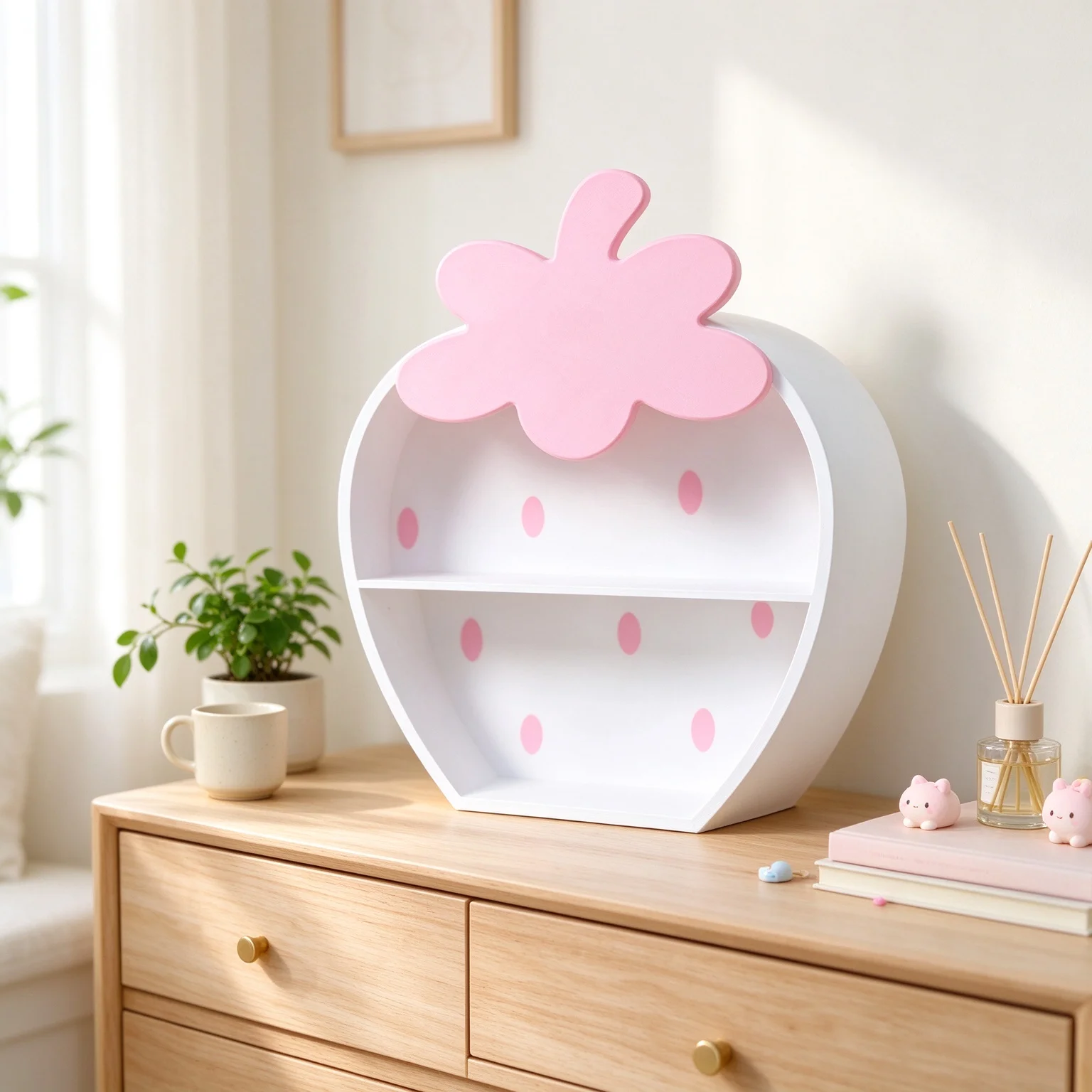 3D Strawberry Shaped Layered Doll Storage Rack Doll Storage Rack Student Desktop Storage Ornament