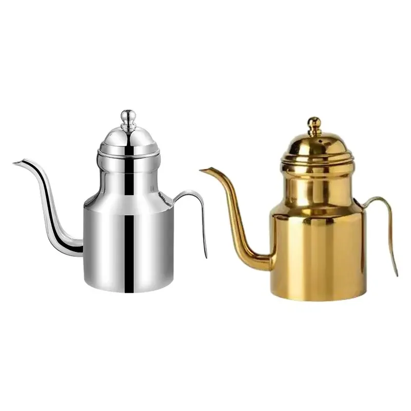 304 Stainless Steel Olive Oil Dispenser Bottle Leakproof Vinegar Sauce Pourer Kitchen Storage Pot