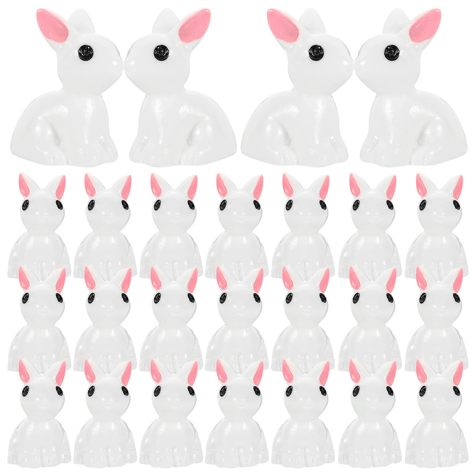 

50 Pcs Mini Rabbit Figurines Resin Easter Bunny Decorations Home Accessories Tiny naments Garden Crafts Durable Design