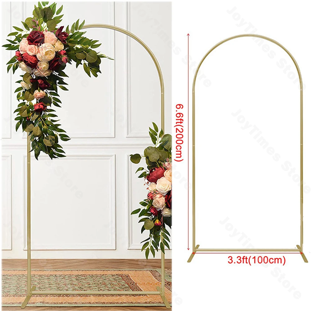 

1*2m Metal Alloy Arch Backdrops Stand Wedding Birthday Flower Stand Aluminum Backdrop Arch Stand Baby Shower Party Decoration