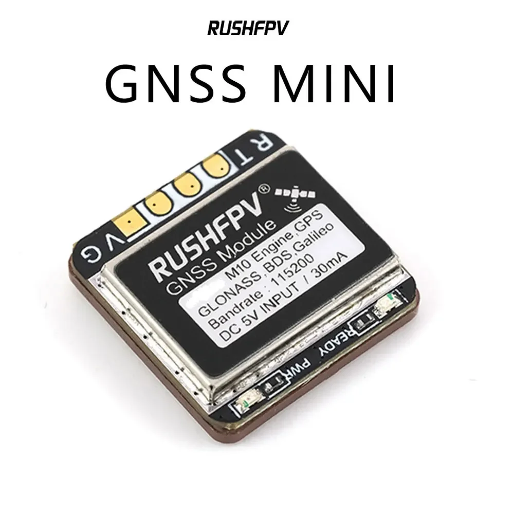 

RUSHFPV GNSS MINI M10 UBX NMEA Dual Protocol GPS Module Built-in Ceramic Antenna for RC Airplane FPV Long Range