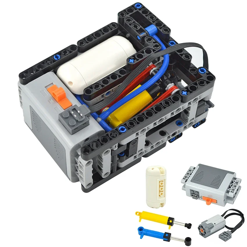 NEW Bricks Technical Pneumatics Automatic Electric Compressor Building Blocks Model Toys with Motor Pneumatic Airtank DIY robot