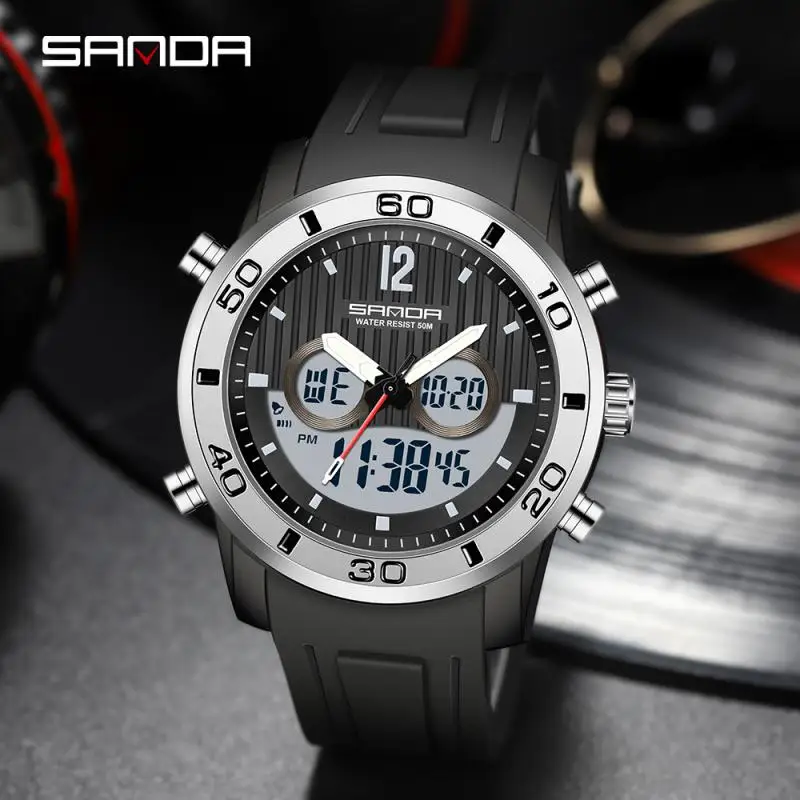 

Sanda 2023 New Fashion Men Watches Top Brand Luxury Male Quartz Watch Waterproof Sport Led Digital Wristwatch Relogio Masculino