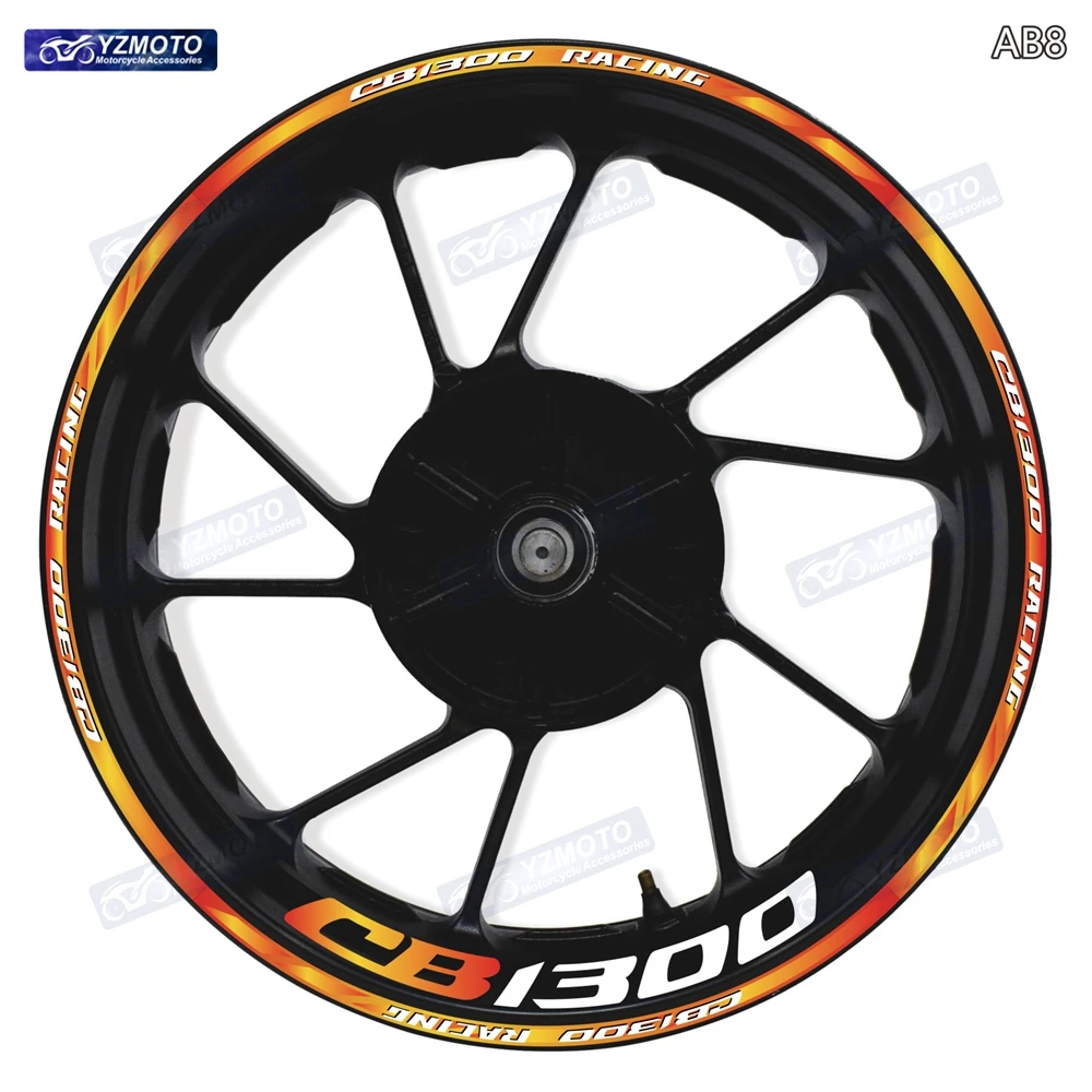 For CB1300 Motocycle Accessories Wheel Hub Sticker Front And Rear 17-inch Decal Reflective Waterproof Rim Decoration Stickers