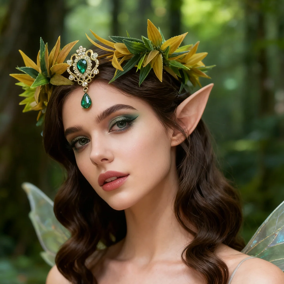 

Girl Flower Wreath Hairband Bridal Headdress Garland Vintage Bohemian Vacation Simulation Flower Wreaths Headdress Wedding