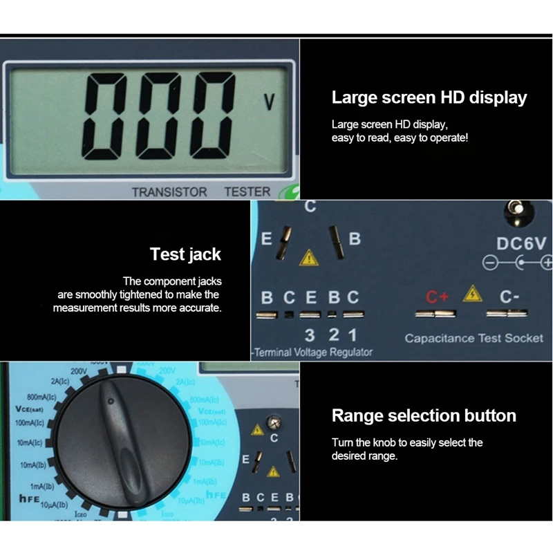 DUOYI 1 Piece DY294 Digital Transistor DC Parameter Tester Field Effect Tube Tester Multifunction Semiconductor Tester