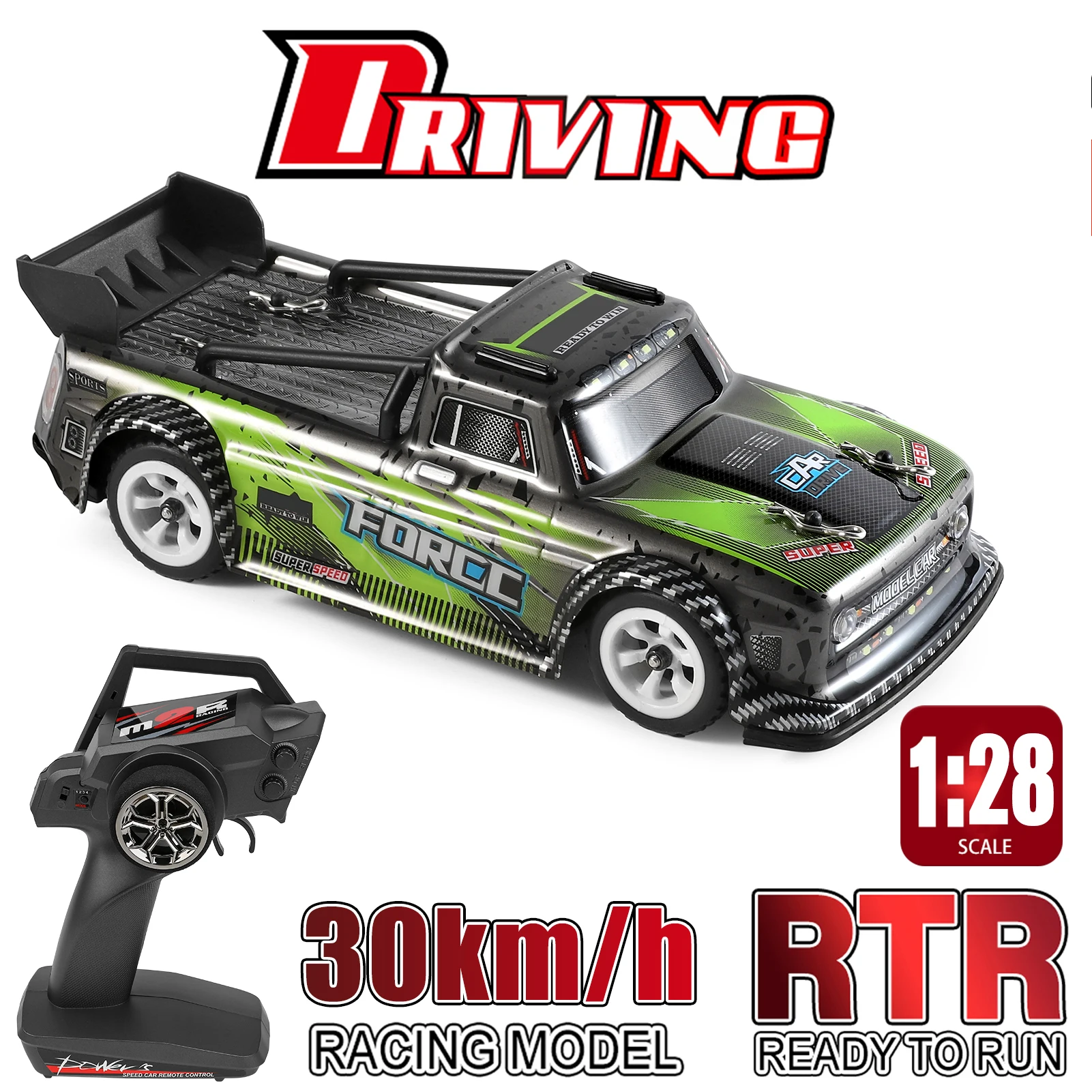 WLtoys 284131 RC Car 1/28 Short Truck Car 2.4GHz RC Race Car 30km/h High Speed Kids Gift RTR with Metal Chassis