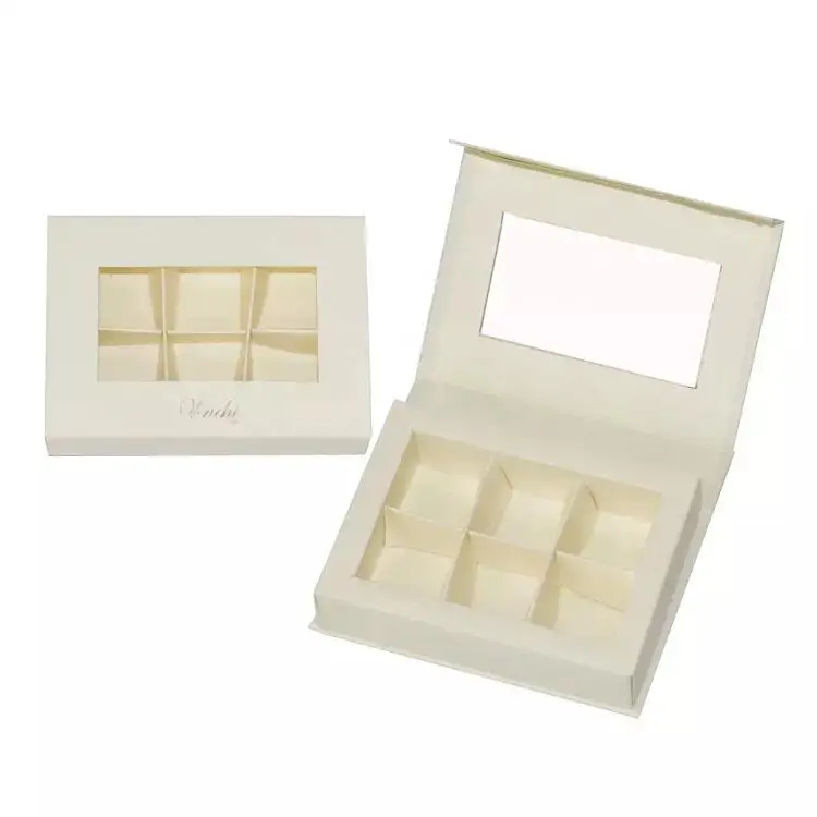 Cardboard White Uv Coating Book Cheap Custom Made Boxes Diy Packaging With Divider Insert Patisserie Dessert Chocolate Box