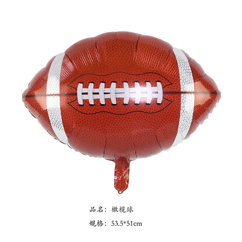 18 inch black and white football, rugby, basketball, baseball, sports aluminum film balloons, sports game decorations, balloons