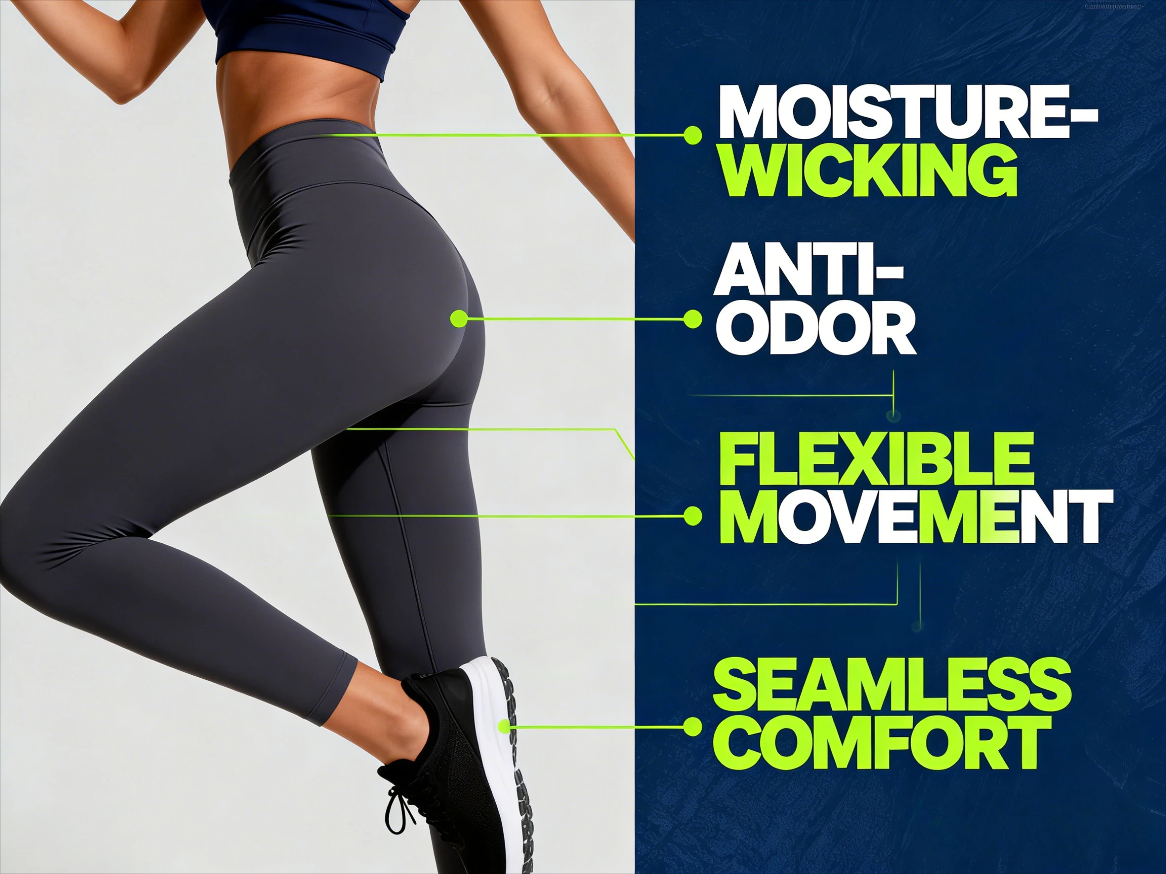 กางเกงโยคะผู้หญิง ชุดออกกำลังกายอเนกประสงค์ เอวสูง กระชับหน้าท้อง ยกสะโพก เนื้อผ้านุ่ม ไม่อับชื้น ไม่ติดตัว กางเกงขายาวรุ่นใหม่