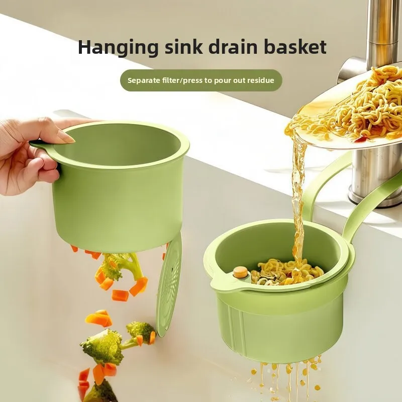 Hangable Sink Drain Filter Basket Kitchen Sink Strainer For Food Residue Separation Fruit Vegetable Washing