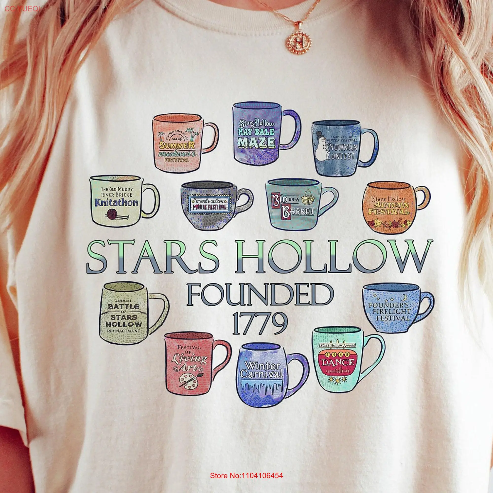 Stars Hollow Mugs T Shirt Luke's Coffee Sweater Luke s Diner of Annual Events SweaT long or short sleeves