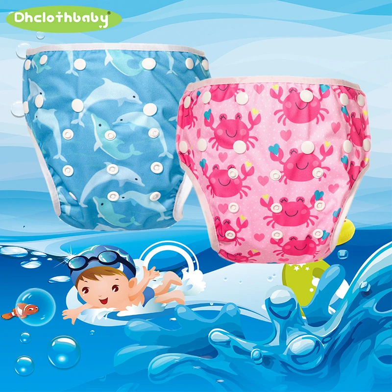 Toddler Baby Infant Boy Girl Size Adjustable Swimming Learning Cloth Diapers Waterproof Reusable Stylish Swim Nappy