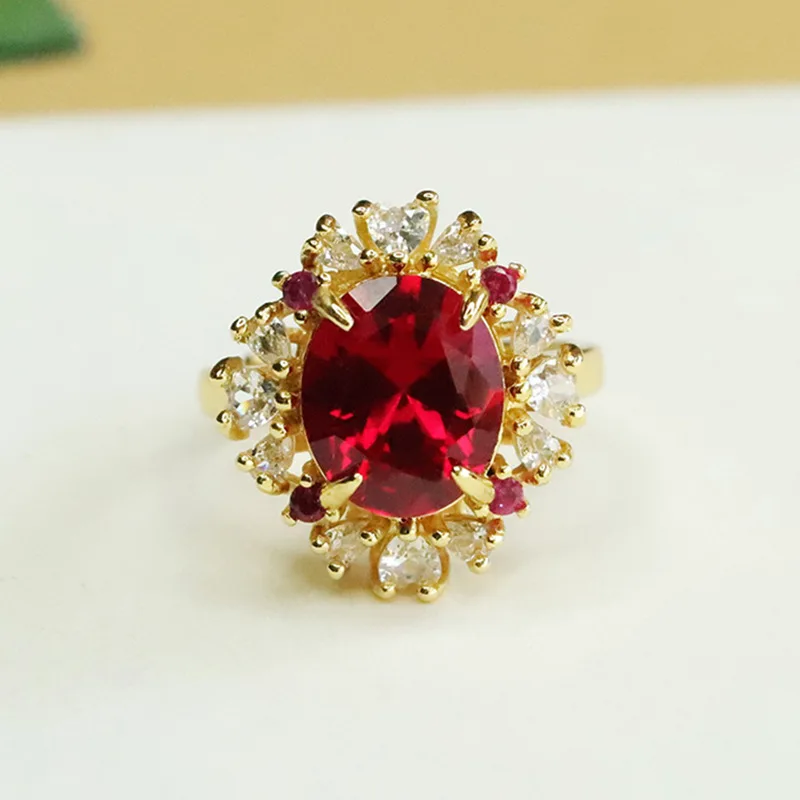 

Nurture Ruby Ring Ruby Finger Ring Full Diamond Ring Girl